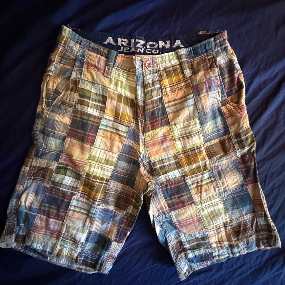 Arizona Jean Company Multicolor Plaid Men's Jean Shorts